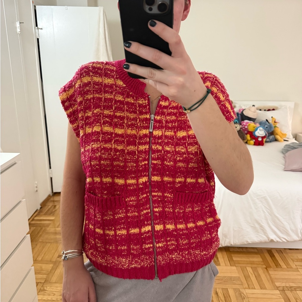 Maeve by Anthropolgie Knit Zip-Up Top
